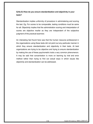 Psychometric Testing