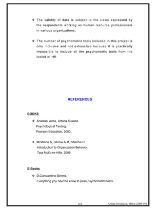 Psychometric Testing