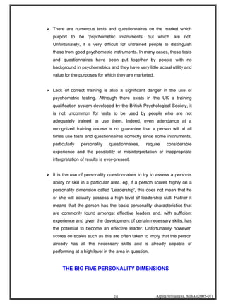 Psychometric Testing