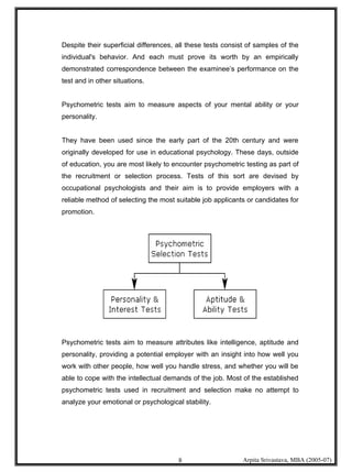 Psychometric Testing