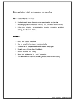 Psychometric Testing