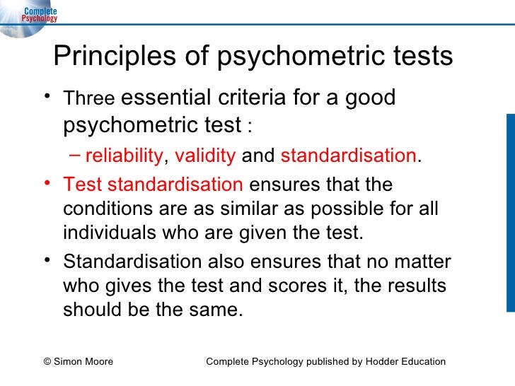 What is the definition of psychometric testing?