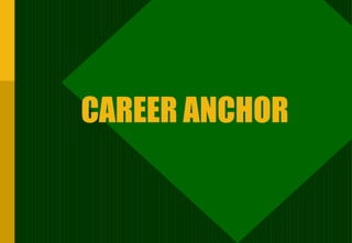 CAREER ANCHOR 