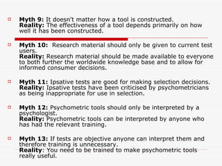 Psychometrician Example Psychometric Test to understand Behavior | PPT