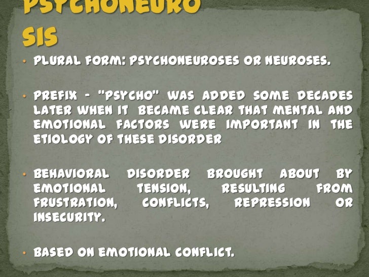 Psychoneurosis