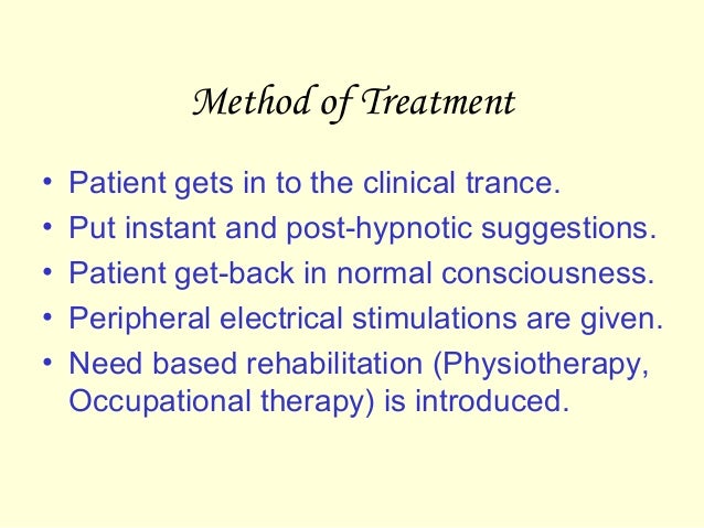 Hypnosis aids a stroke victim