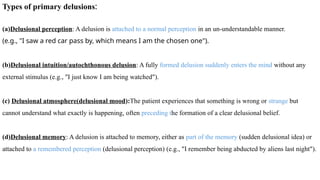 PSYCHOPATHOLOGY OF PSYCHIATRIC ILLNESSES | PPTX