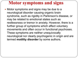 Overvalued ideasA form of abnormal belief. These are ideas which are reasonable and understandable in themselves but which come to unreasonably dominate the patient's life.