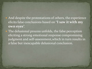 Psychopathology of delusion | PPTX