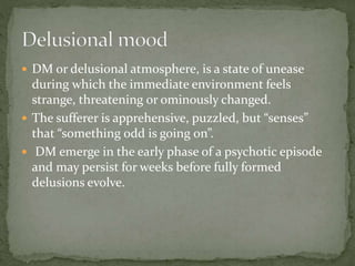 Psychopathology of delusion | PPTX