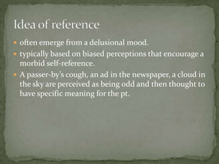 Psychopathology of delusion | PPTX