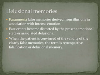 Psychopathology of delusion | PPTX