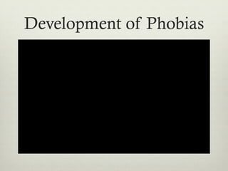 Development of Phobias
 