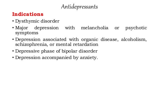 amitriptyline dysthymic disorder