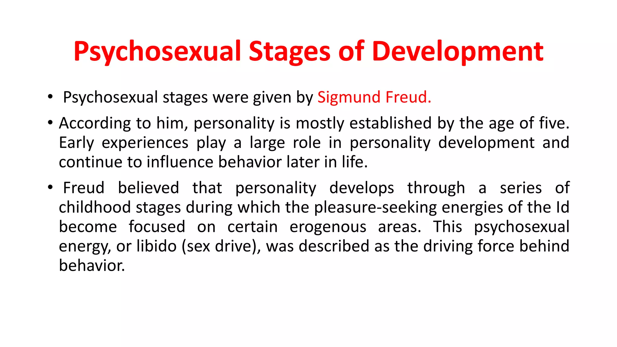 Psychosexual stages of development | PPTX | Sexual Conditions | Sexual
