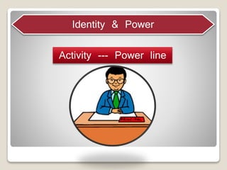 Activity --- Power line
Identity & Power
 