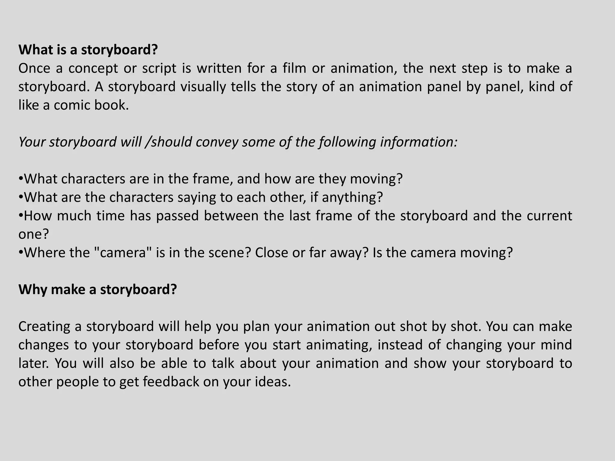 Storyboarding including Saul Bass Psycho PPTX