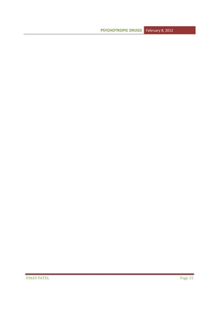 PSYCHOTROPIC DRUGS February 8, 2012

VINAY PATEL

Page 15

 