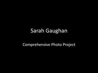 Sarah Gaughan
Comprehensive Photo Project
 