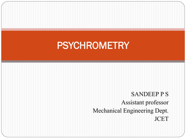 Psychrometric chart and process | PDF