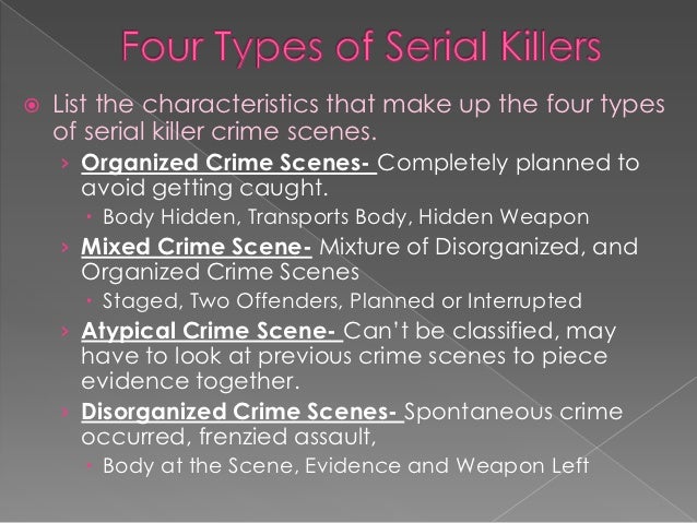 Characteristics Of A Serial Killer