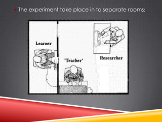  The experiment take place in to separate rooms:
 