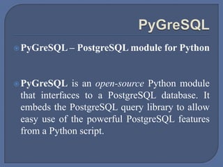Psycopg2 - Connect to PostgreSQL using Python Script | PPT