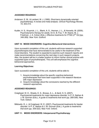 P sye 743 master syllabus agosto08