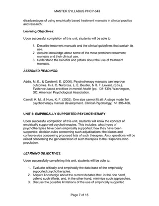 P sye 743 master syllabus agosto08