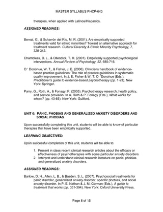 P sye 743 master syllabus agosto08