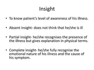 Psychiatry history taking and MSE | PPTX