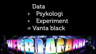 1
Data
+ Psykologi
+ Experiment
= Vanta black
 