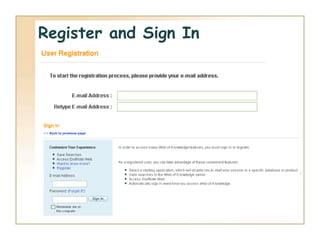 Register and Sign In
 