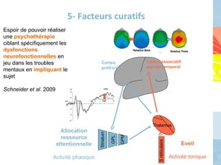 5- Facteurs curatifs S réticulaire Cortex prefrontal Striatum GPL GPM Cortex associatif parieto temporal Thalamus Espoir d...