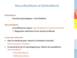 <ul><li>Biofeedback  </li></ul><ul><li>Fonction physiologique = bio-feedback </li></ul><ul><li>Neurofeedback  </li></ul><u...