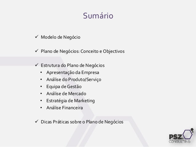 Elaborar um plano de negocios