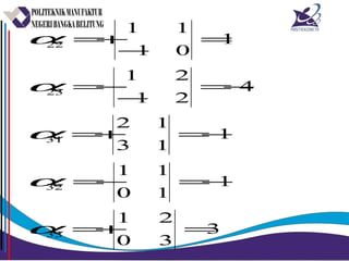 3
30
21
1
10
11
1
13
12
4
21
21
1
01
11
33
32
31
23
22
=+=
−=−=
−=+=
−=
−
−=
=
−
+=
α
α
α
α
α
 