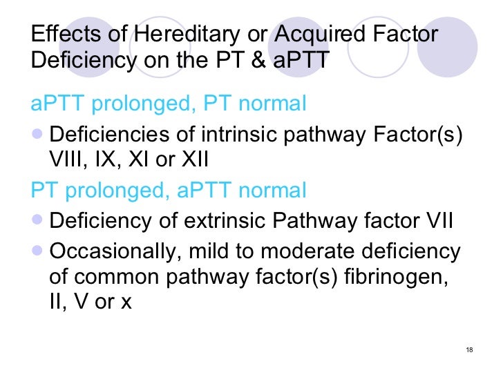 Pt Aptt Technical Information