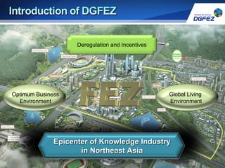 Deregulation and Incentives
Epicenter of Knowledge IndustryEpicenter of Knowledge Industry
in Northeast Asiain Northeast Asia
Optimum Business
Environment
Global Living
Environment
3
 