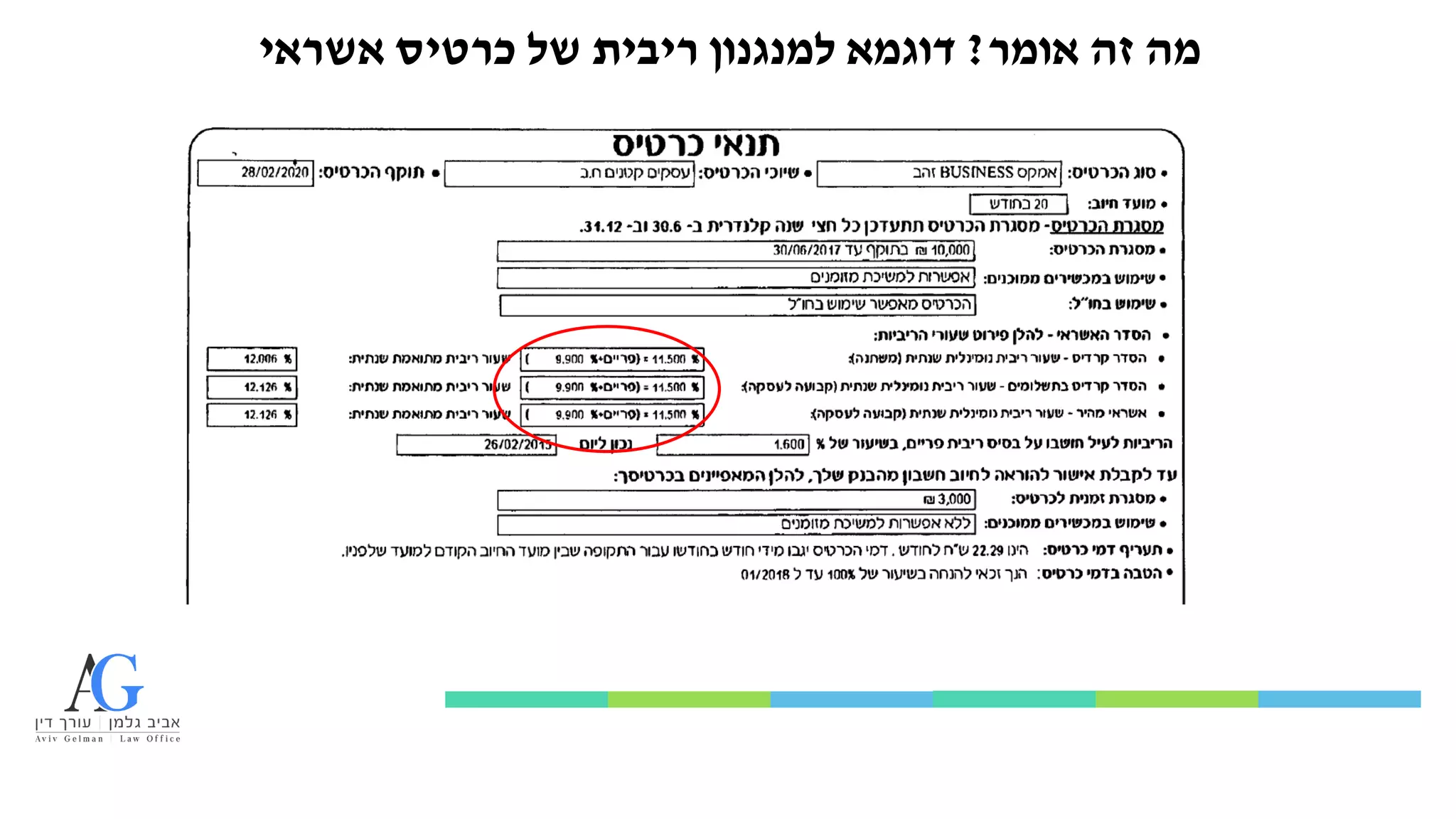 ‫אומר‬ ‫זה‬ ‫מה‬
?
‫אשראי‬ ‫כרטיס‬ ‫של‬ ‫ריבית‬ ‫למנגנון‬ ‫דוגמא‬
 