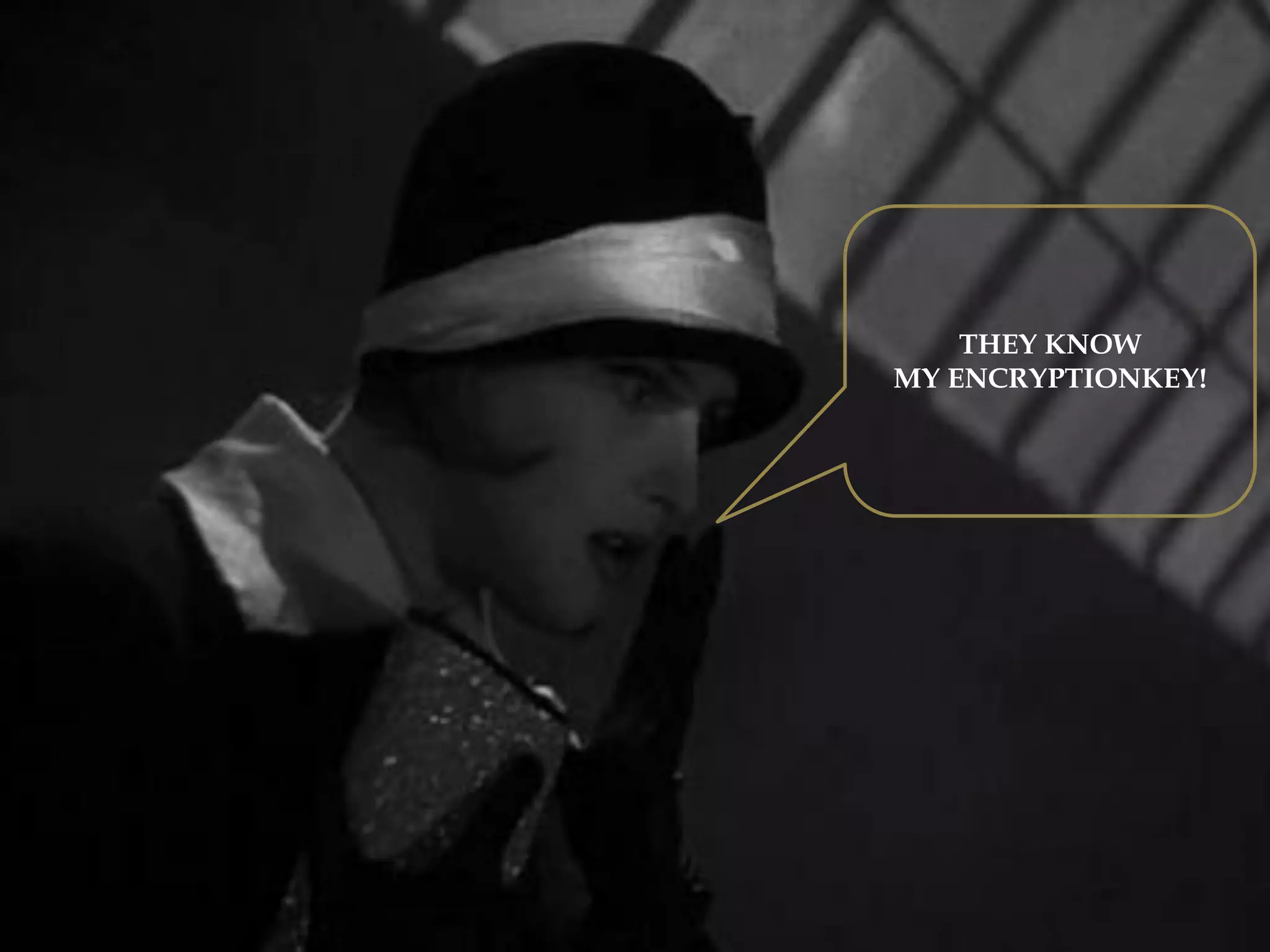 THEY KNOW
MY ENCRYPTIONKEY!
 