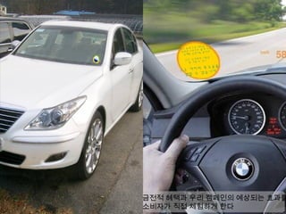 끄면
              2 분 엔진을
      정차 중에      로 짧게 하
                        면
       공회 전 5 분으      이면
                정지를 줄
        급제동 급
                       값
                 원의 기름
         년간 12 만    있고
           을 아낄 수
                  을
            의 북극곰
      2.3 마리  습니 다
        살릴 수 있




금전적 혜택과 우리 캠페인의 예상되는 효과를
소비자가 직접 체험하게 한다
 