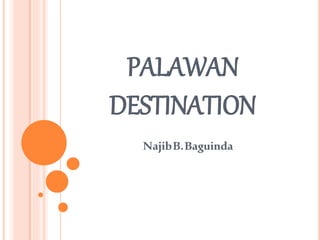 PALAWAN
DESTINATION
NajibB.Baguinda
 