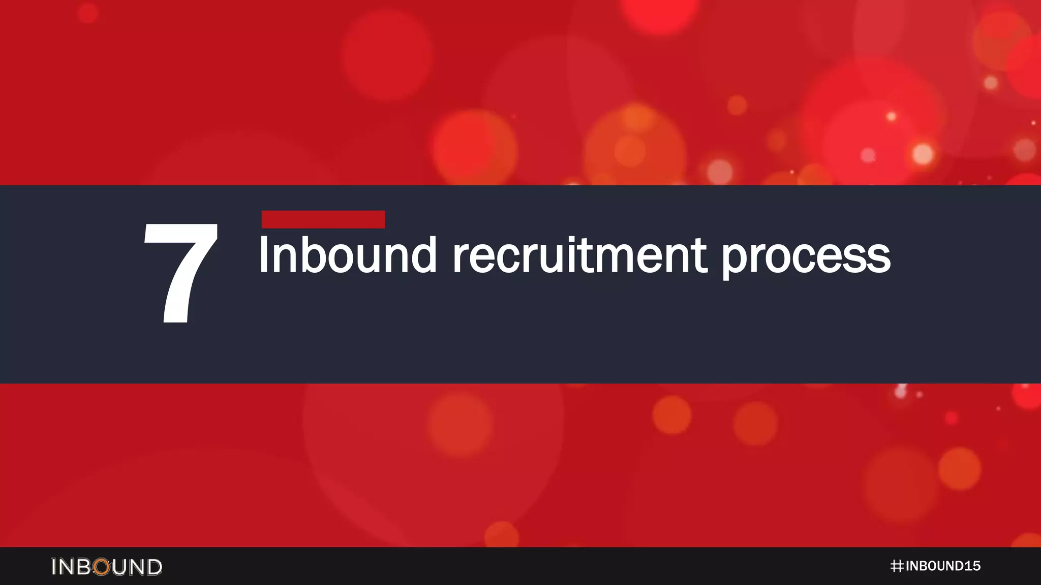 INBOUND15
7 Inbound recruitment process
 