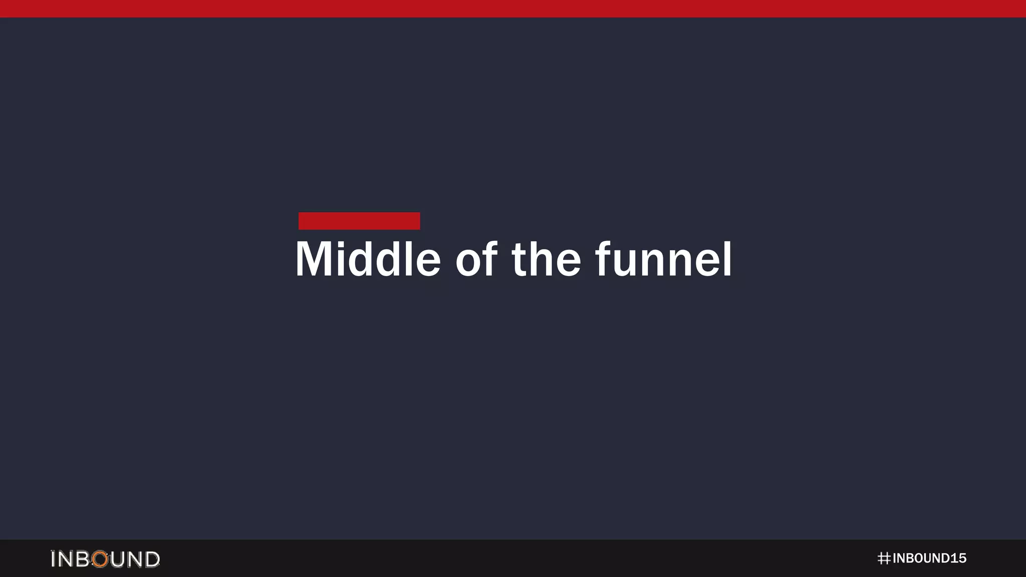 INBOUND15
Middle of the funnel
 