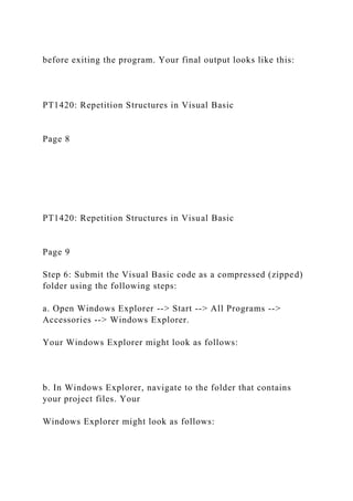 PT1420 Decision Structures in Pseudocode and Visual Basic .docx