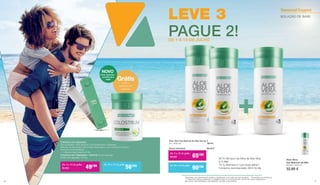 Colostro em cápsulas
Alta qualidade | Sem gordura | Processamento cuidadoso
Âmbitos de aplicação: para o bem-estar geral, com consumo contínuo
Consumo recomendado:
– 1 cápsula duas vezes por dia
Colostro em Cápsulas + GRÁTIS: Porta cápsulas
80360 | 60 cápsulas / 30,9 g
De 1 a 15 de julho
56,50€ 	 49€90 De 16 a 31 de julho
56€50
LEVE 3
PAGUE 2!DE 1 A 15 DE JULHO
*Mantenha uma alimentação variada e equilibrada e um estilo de vida saudável. **Dose diária de referência.
1
A vitamina C ajuda a aumentar o colagénio para um funcionamento normal dos vasos sanguíneos,
dos ossos, das cartilagens, das gengivas, da pele e dos dentes.
Aloe Vera Gel Bebível de Mel Set de 3	
(3 x 1000 ml) 80743
Soma Individual	 98,70 €
De 1 a 15 de julho
90,90€ 	65€80
De 16 a 31 de julho
90€90
Aloe Vera
Gel Bebível de Mel
80700 | 1000 ml
32,90 €
90 % Gel puro da folha de Aloe Vera
9 % Mel
75 % Vitamina C1 por dose diária**
Consumo recomendado 30ml 3x dia
NOVO
Grátis
com o
Colostro em
cápsulas
Porta cápsulas* –
perfeito para
viajar
SeasonalSupport
SOLUÇÃO DE BASE
1716
 