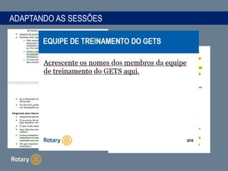 ADAPTANDO AS SESSÕES
 