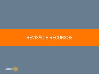 REVISÃO E RECURSOS
 