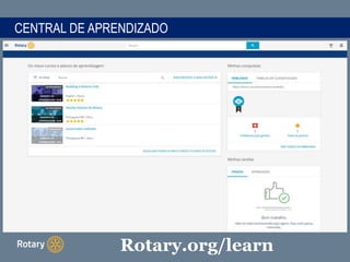 CENTRAL DE APRENDIZADO
Rotary.org/learn
 